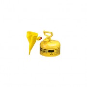 Bidones para inflamables Justrite 10011 metalicos Tipo I - Cap. 0,5lts - Color amarillo para Gas Oil