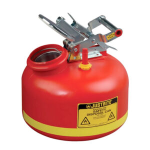 Bidones plásticos para ácidos Justrite 14265 (ex 14724) de boca ancha con indicador de nivel y accesorios de acero inoxidable - 8 lts.