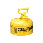 Bidones para inflamables Justrite 7110200 (ex 10211/10311) metalicos Tipo I - Cap. 4 lts - Color amarillo para Gas oil
