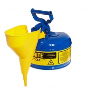 Bidones para inflamables Justrite 7110310 metálicos Tipo I - Con embudo - Cap. 4 lts - Color azul para Querosén