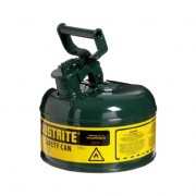 Bidones para inflamables Justrite 7110400 (ex 10312) de seguridad en chapa Tipo I - Cap. 4 lts - Color verde para Aceite