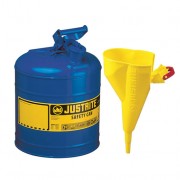 Bidones para inflamables Justrite 7120310 metálicos Tipo I - Con embudo - Cap. 7,5 lts - Color azul para Querosén