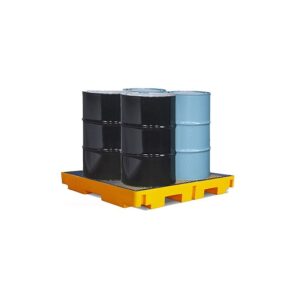 Bateas de contención 4T 230 lts plásticas 4 tambores pallet antiderrame 230 Litros